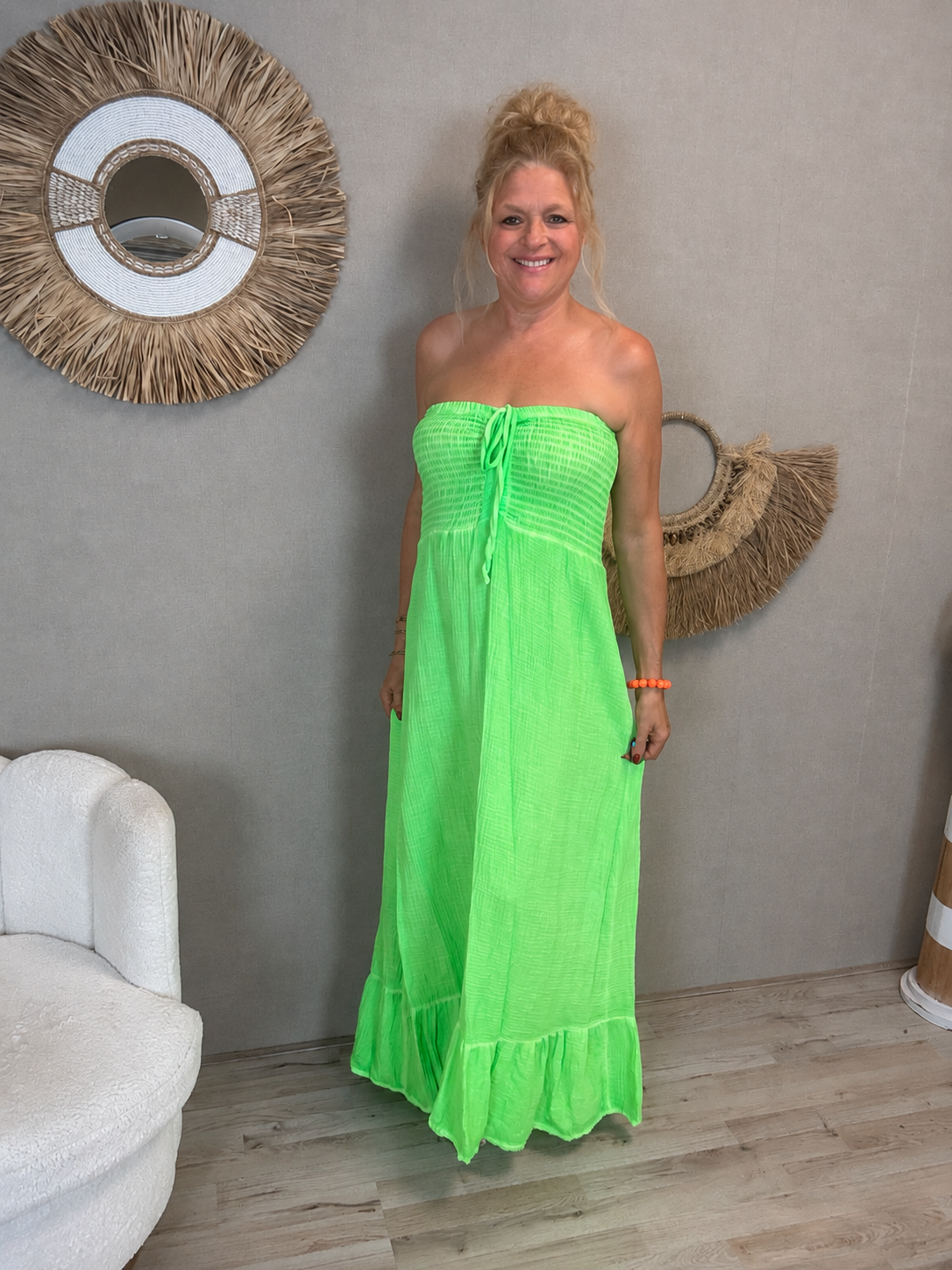 Jurk Ibiza Glow-Neon Groen