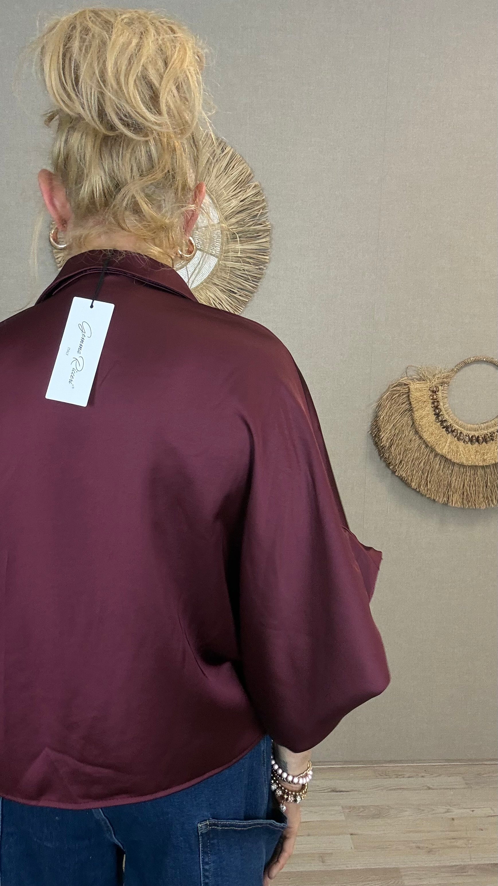 BORDEAUX OVERSIZED BLOUSE VAN GEMMA RICCERI