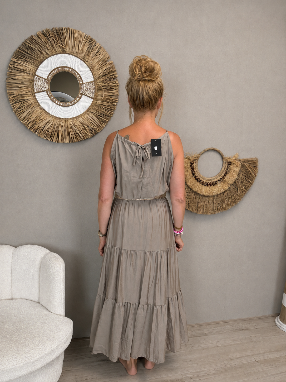 Maxi Jurk Mila Taupe