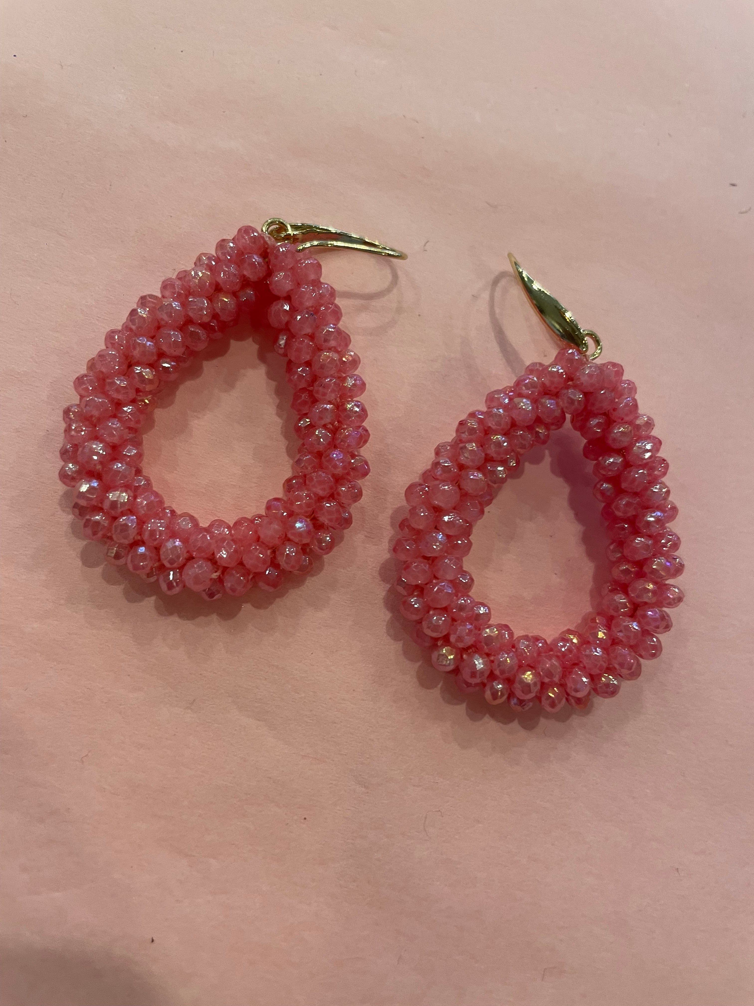 Earrings Nikkie licht coral