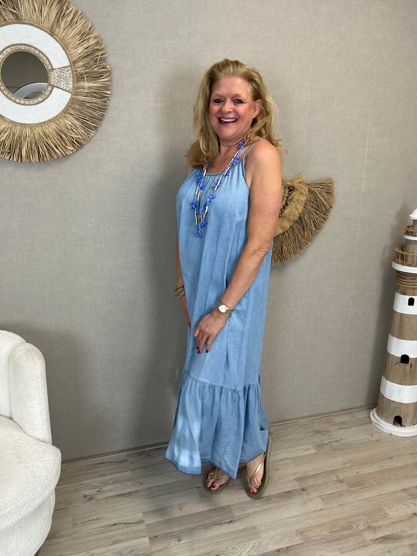 Boho Maxi Jurk  Denimlook