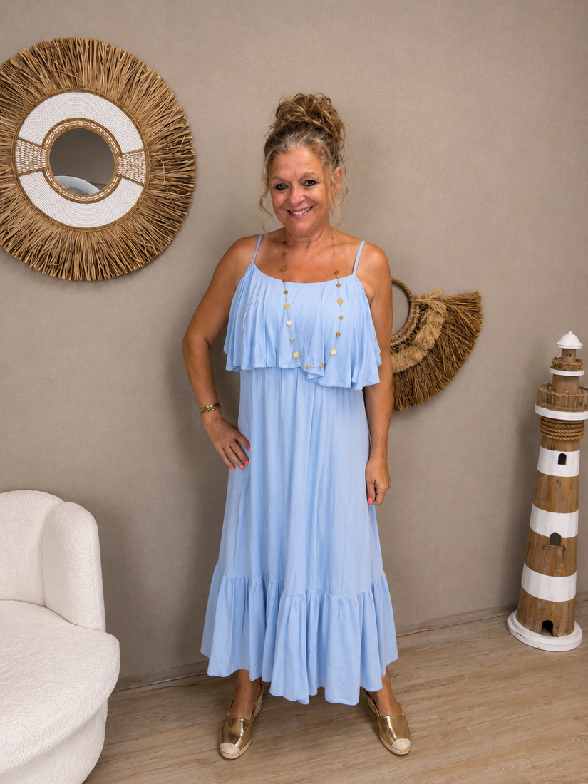 Maxi Jurk Bella Blauw