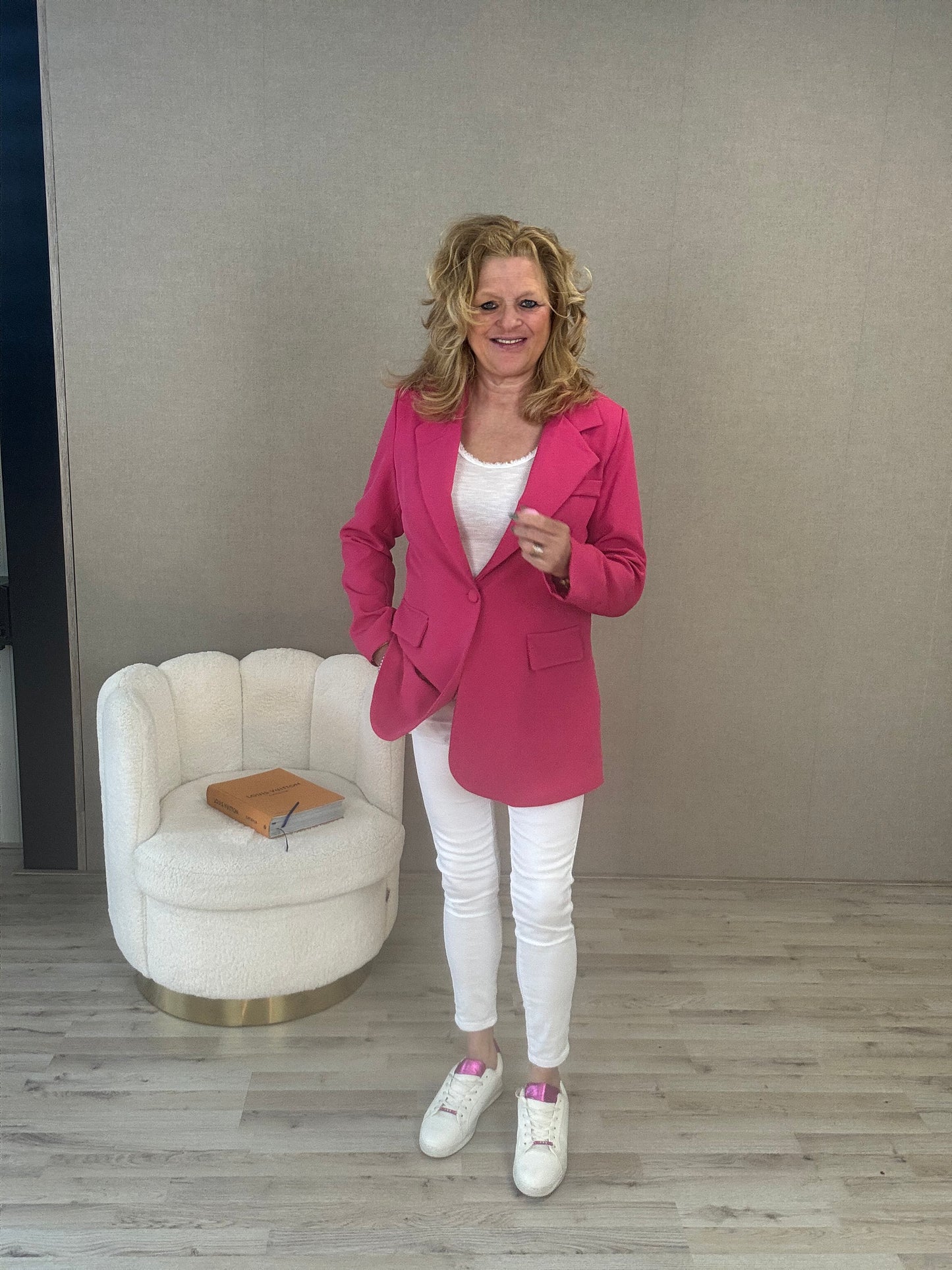 Oversized Blazer Floor Fuchsia
