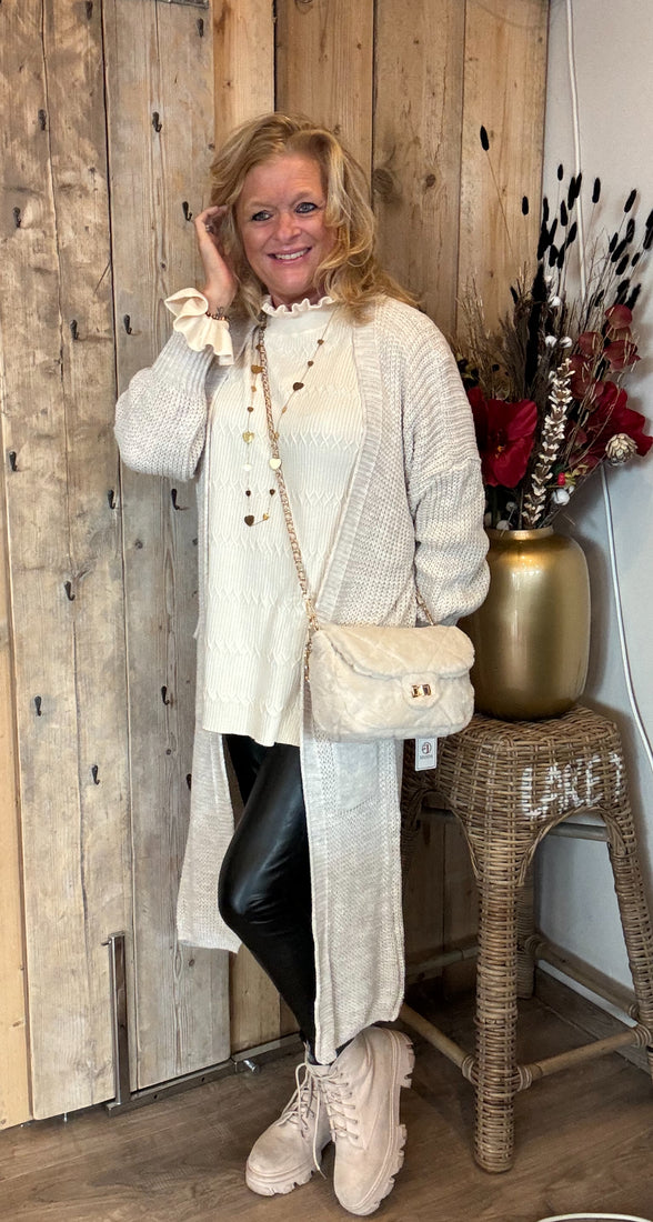 Lang Oversized Vest Beige