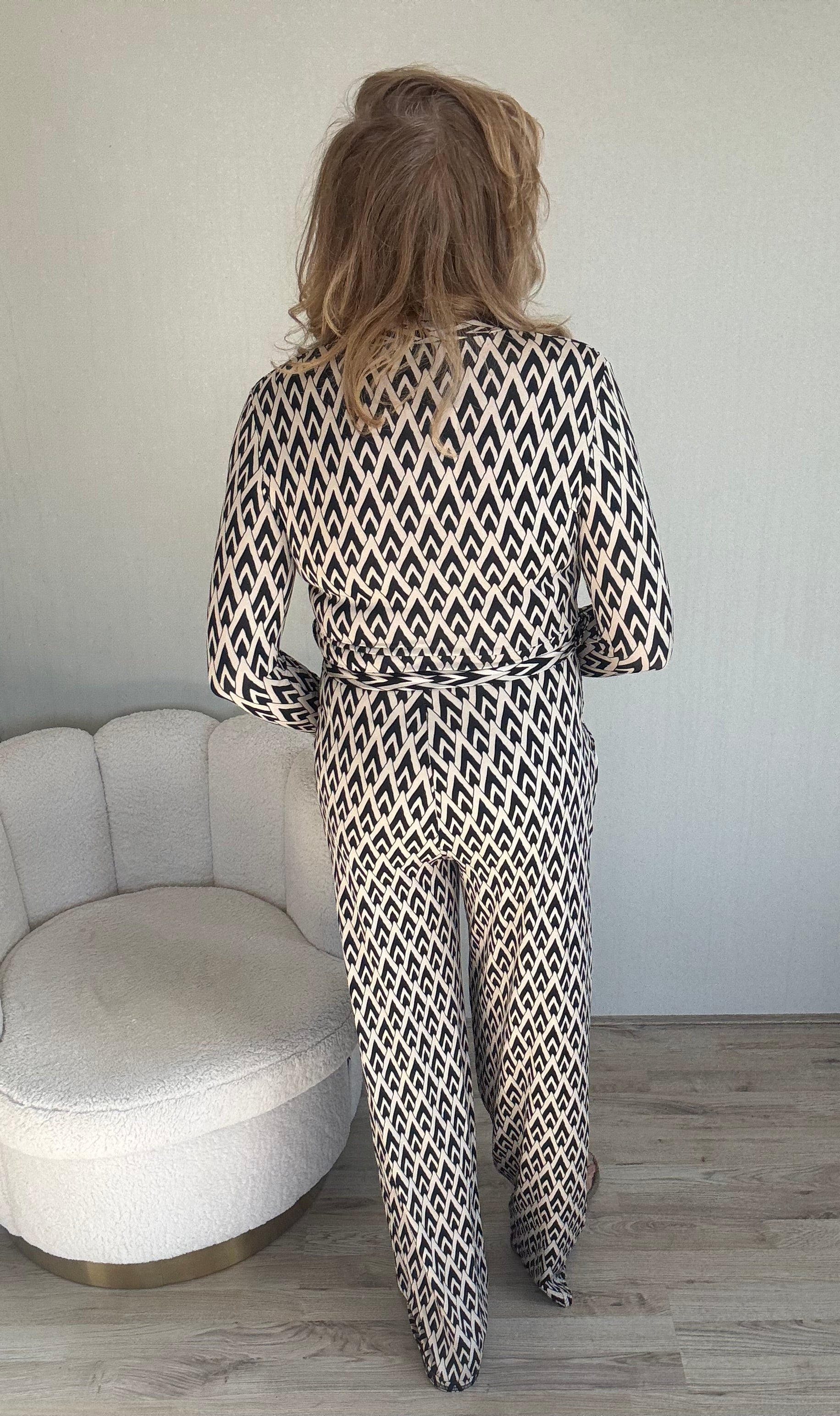Jumpsuit By Swan Zwart/Beige - Nancfashion