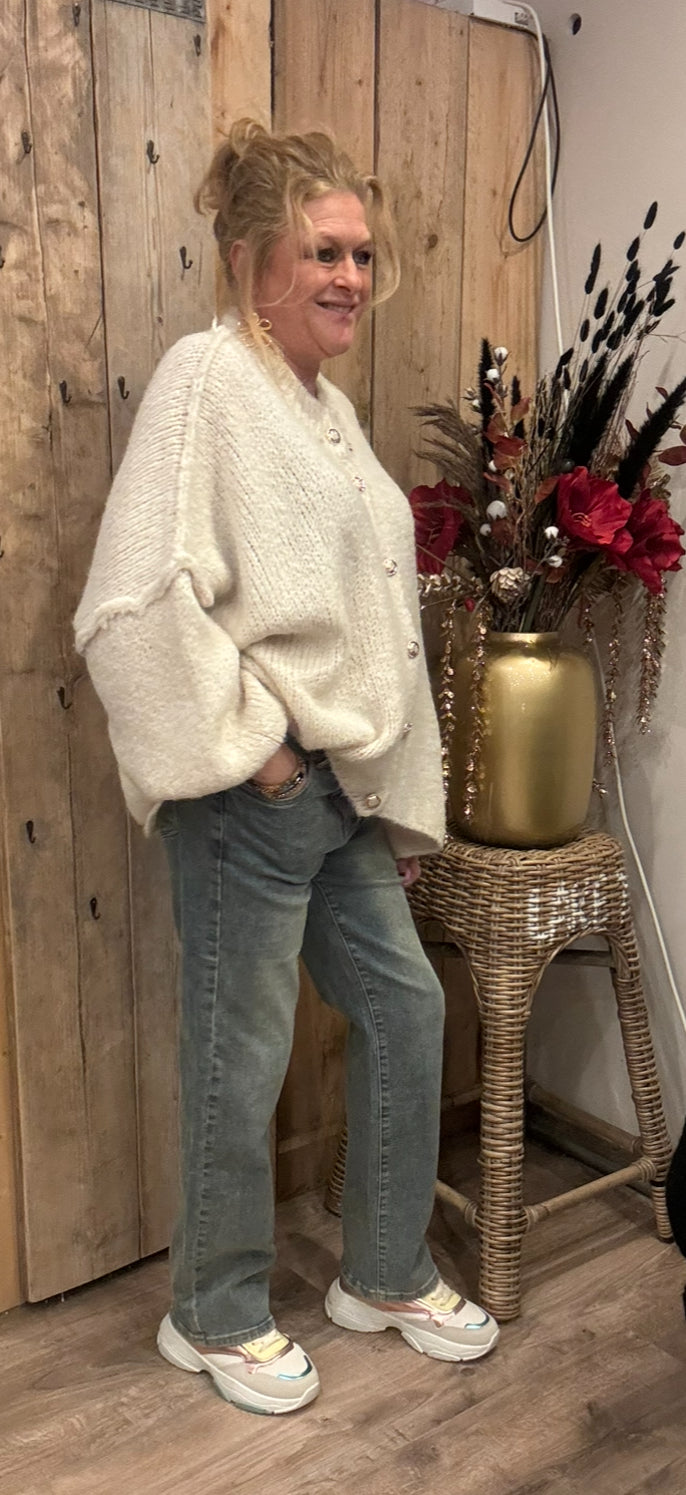 Oversized vest Sophie Beige