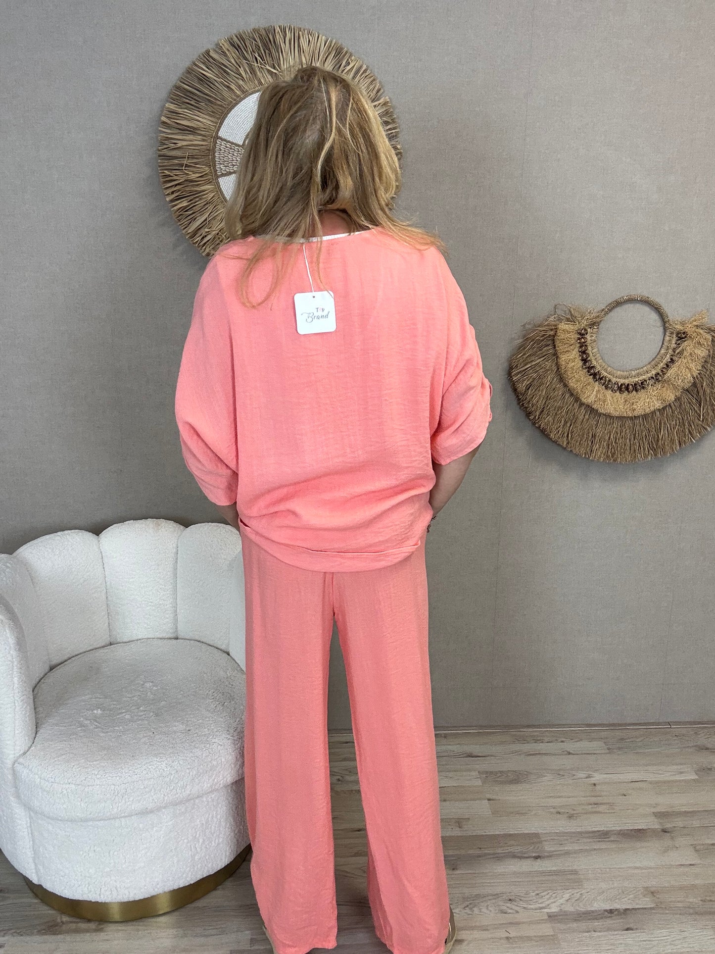 Tweedelig Set Bregje Peach - Nancfashion