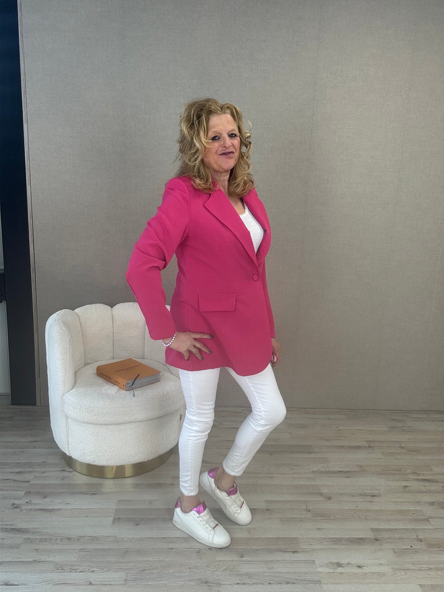 Oversized Blazer Floor Fuchsia