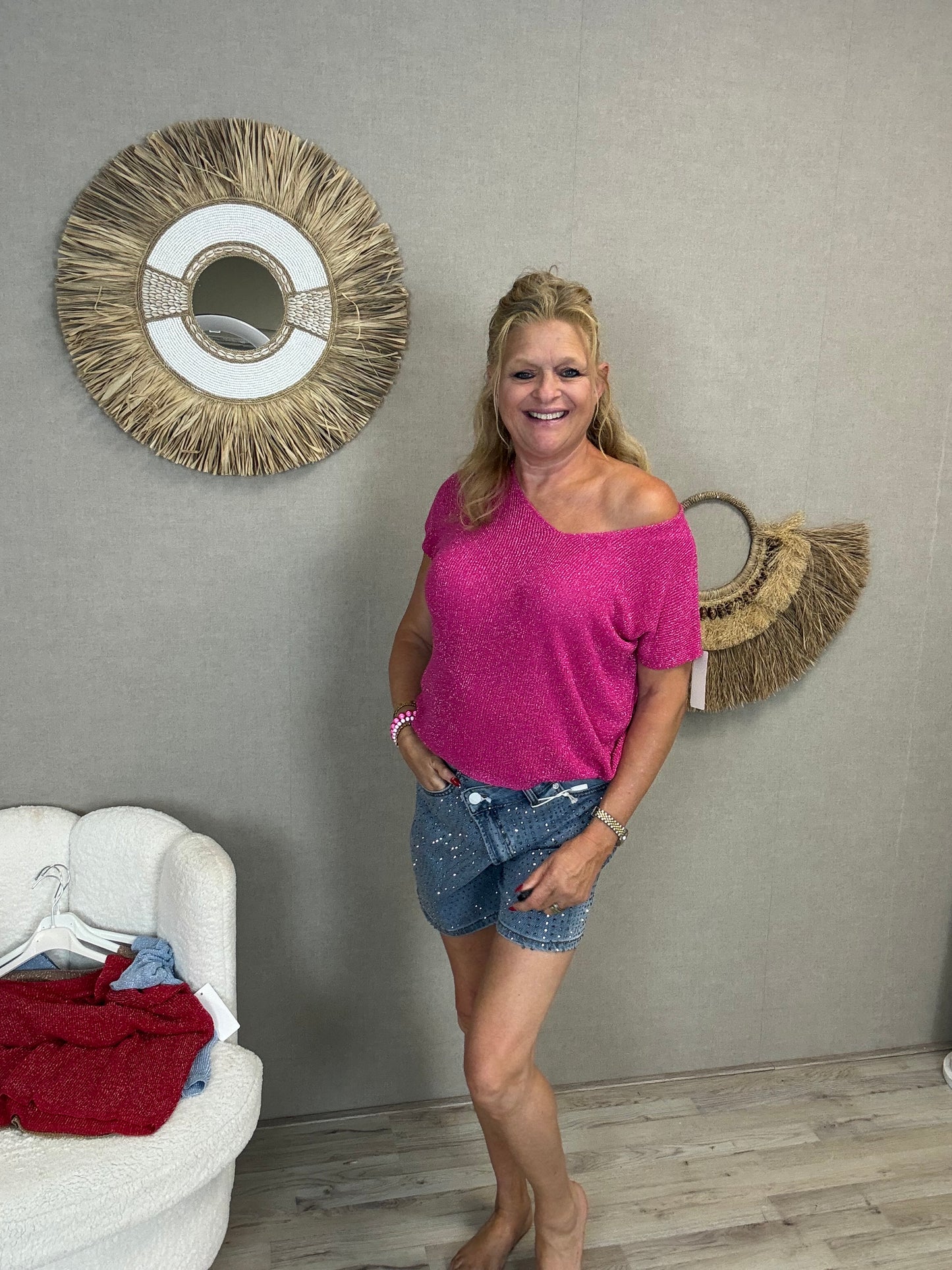 Lurex Top Peggy Fuchsia