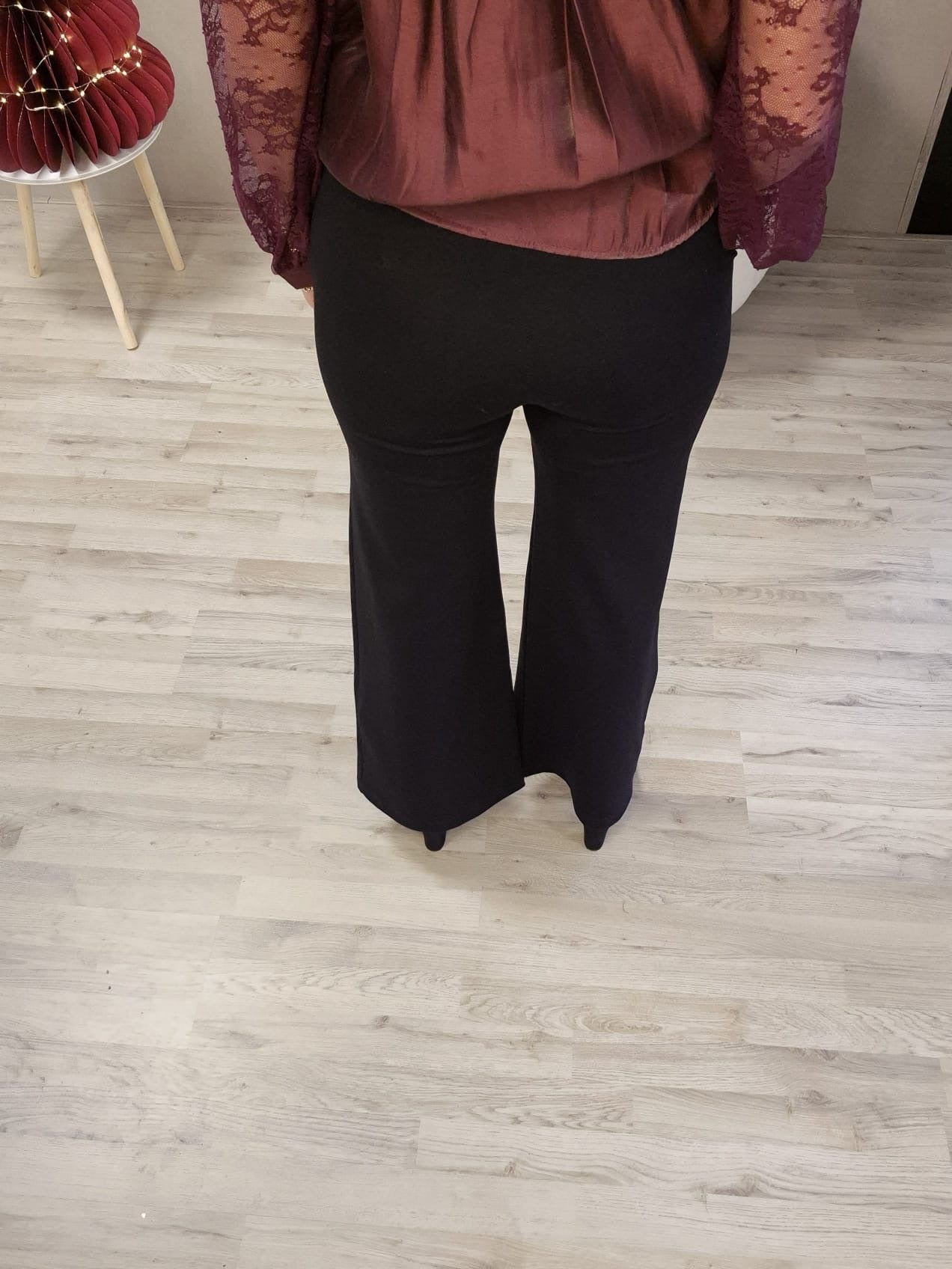 Pantalon met Riem Zwart