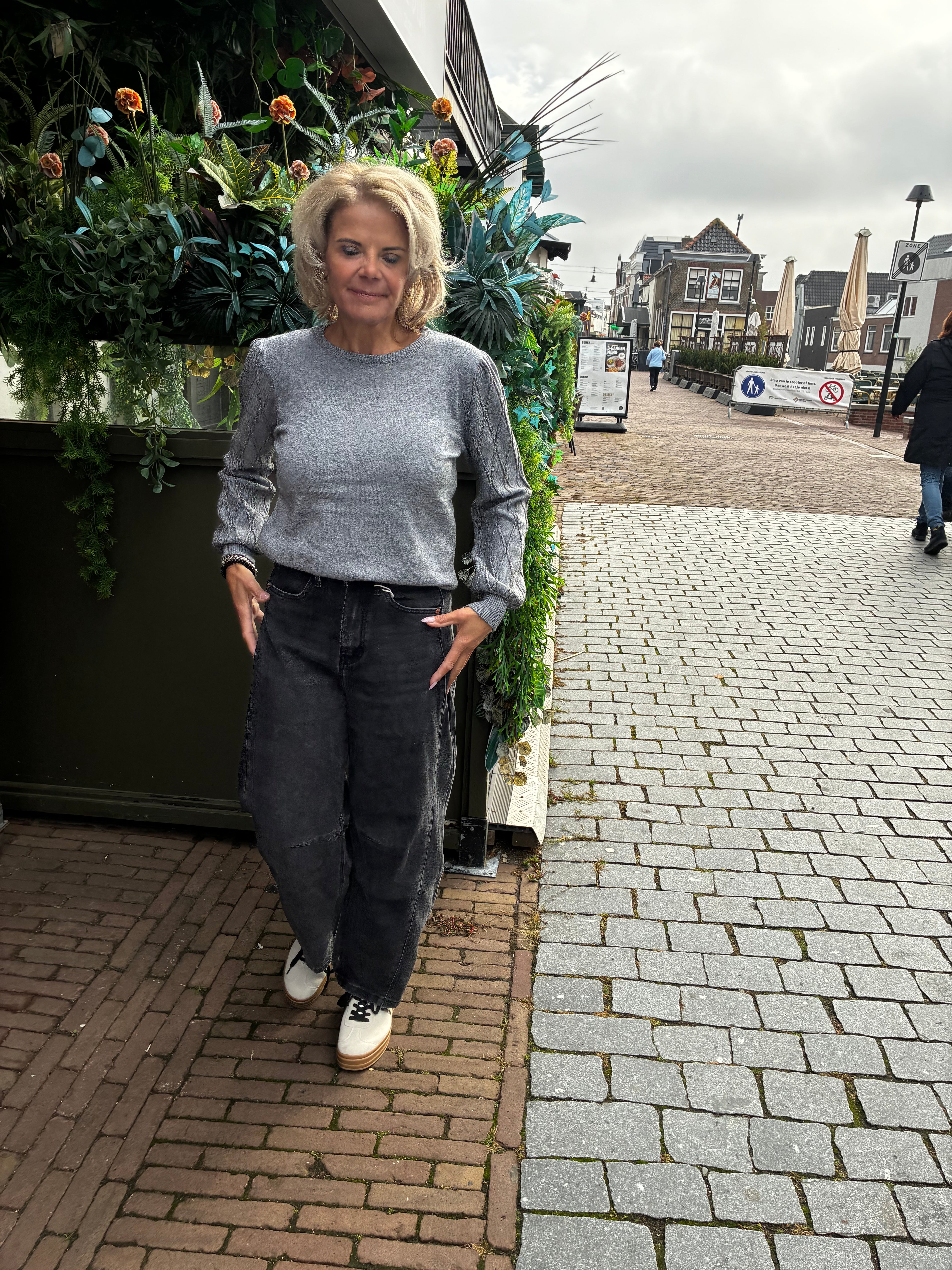 JWLY Ballon/Barrel Jeans Grijs