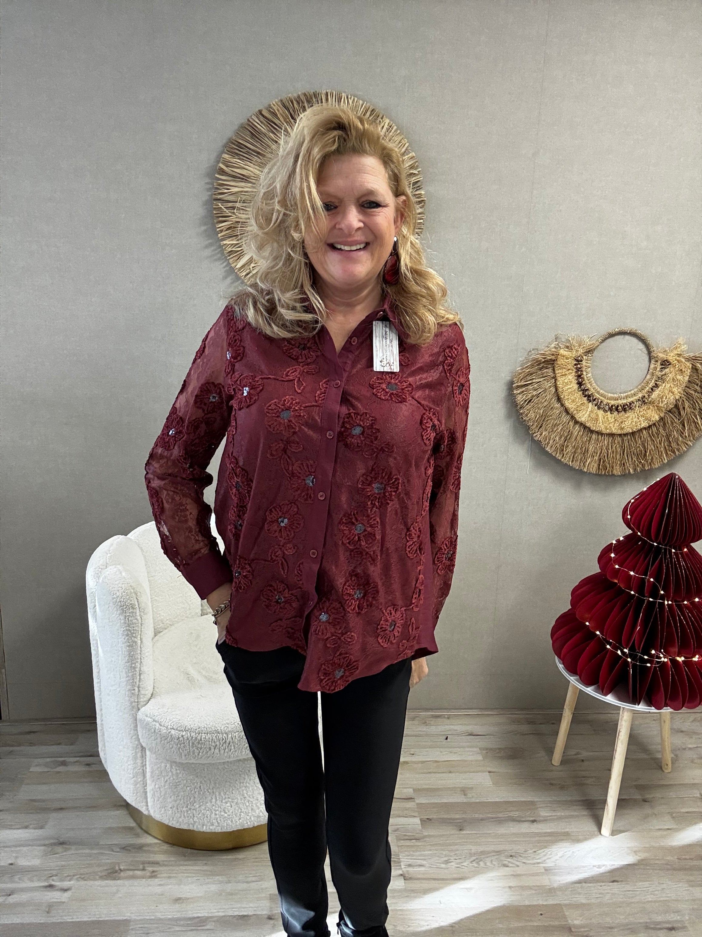 Blouse Saartje Bordeaux