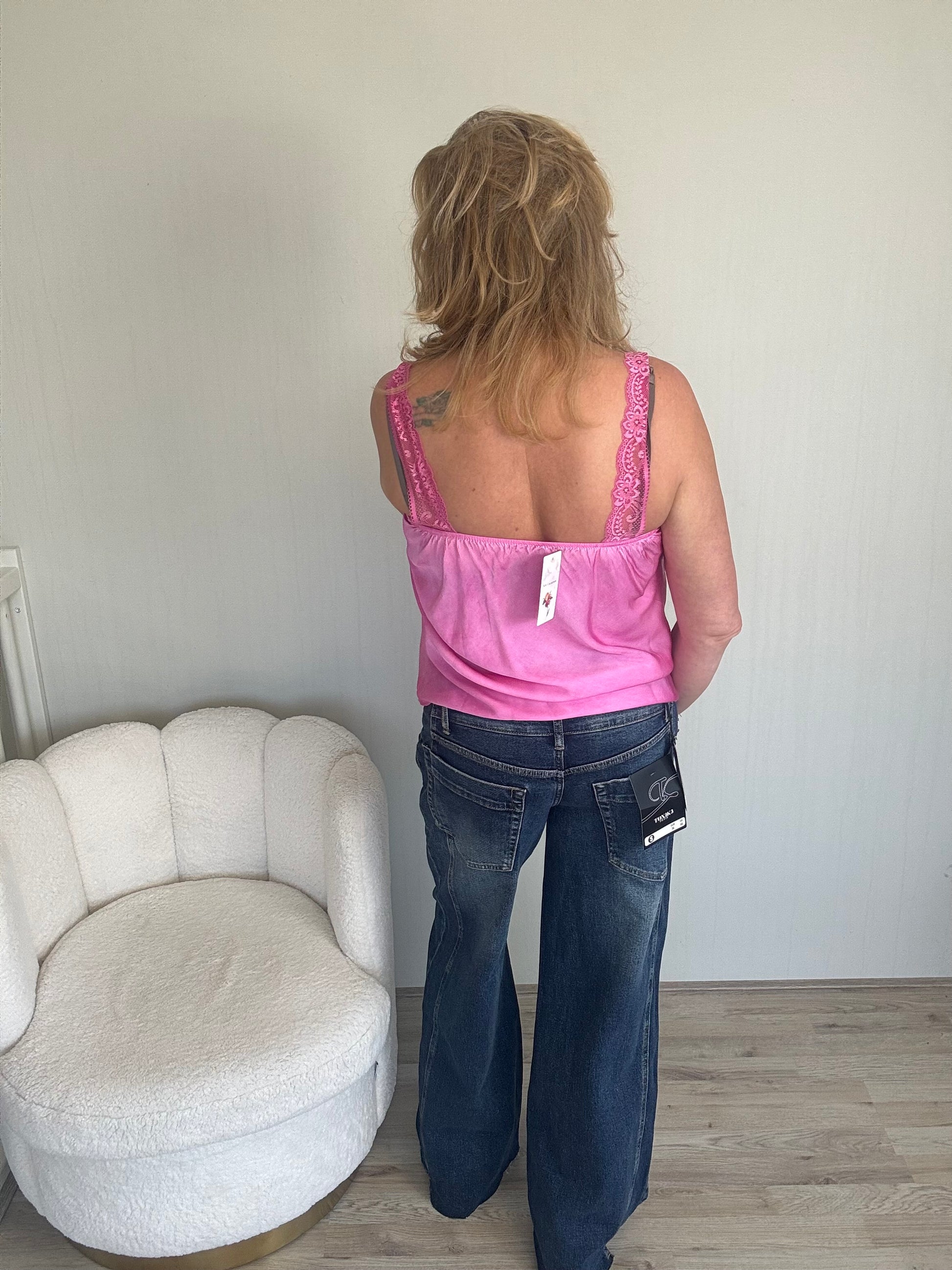 Silky Top Alicia fuchsia - Nancfashion