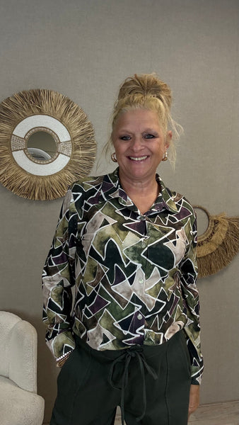Azuri Blouse met Grafische Print