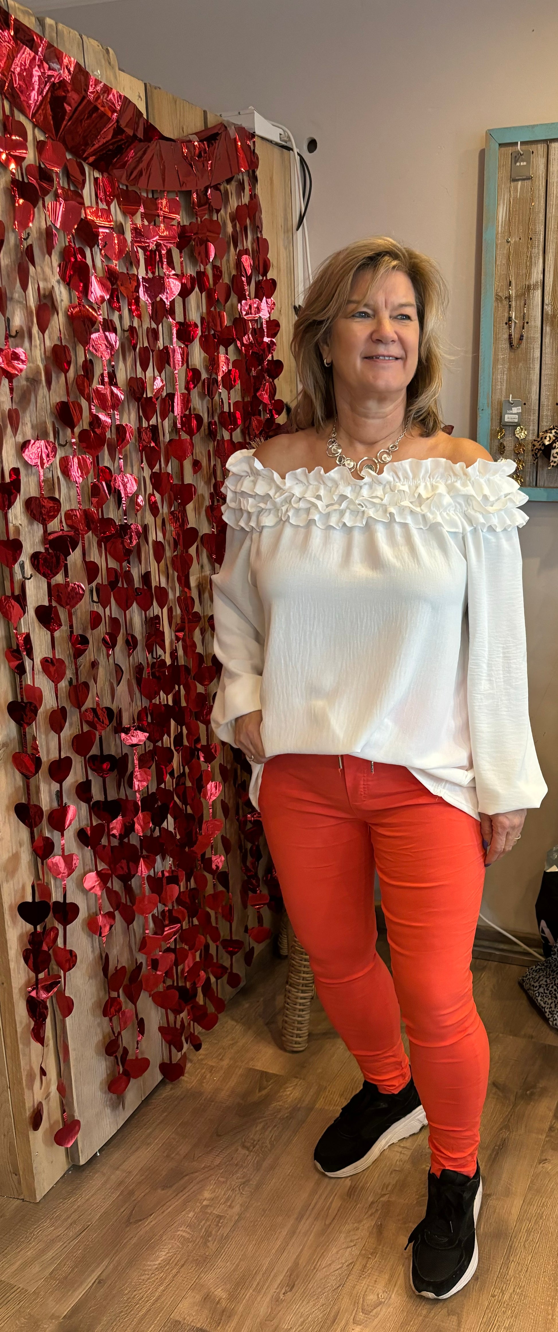 Broek Stretch Coral - Nancfashion
