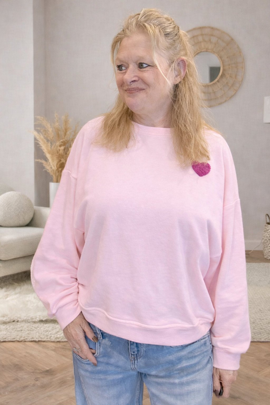 Sweater Bisous Lichtroze