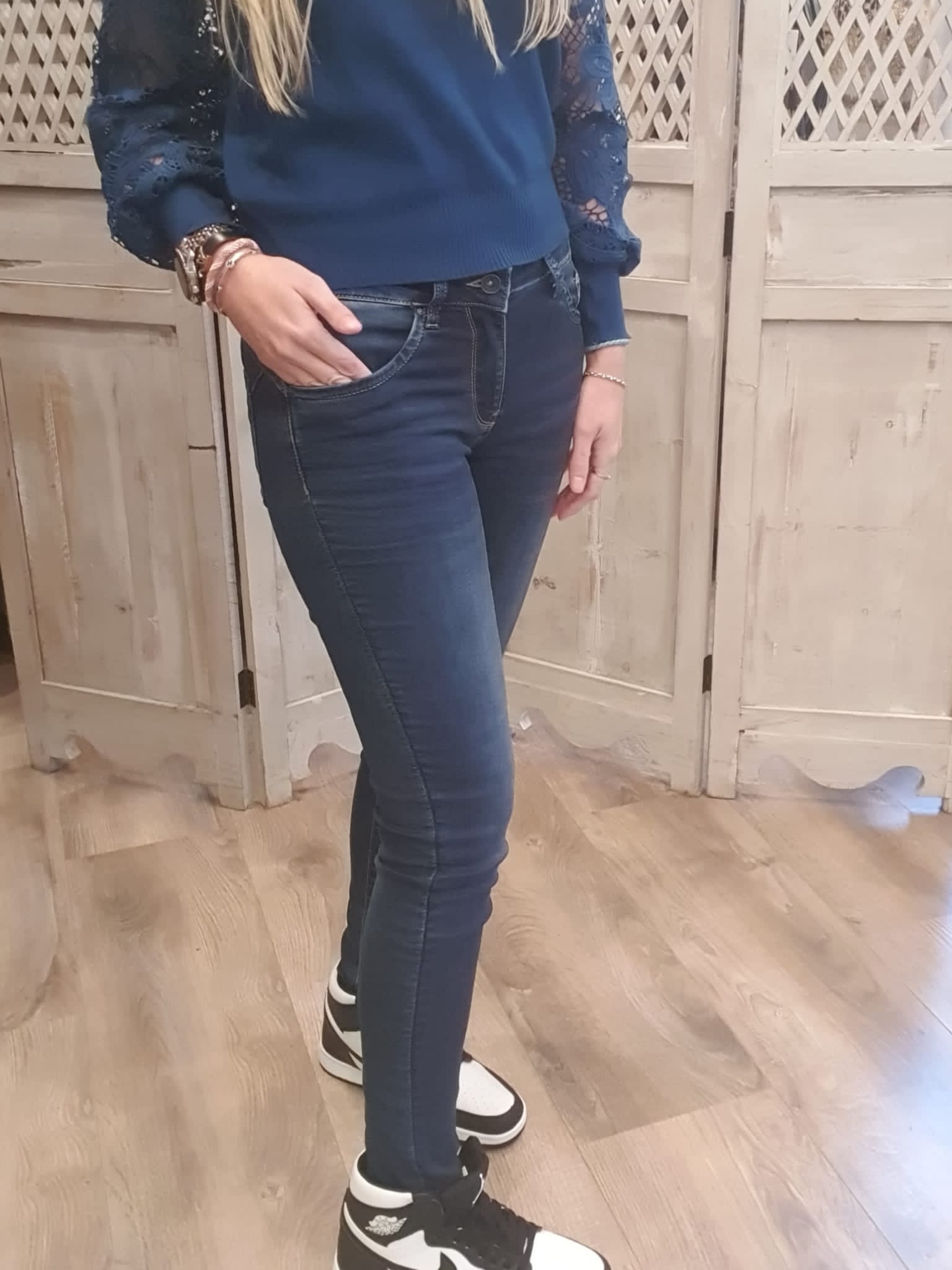 Dark blue skinny jeans toxik push-up