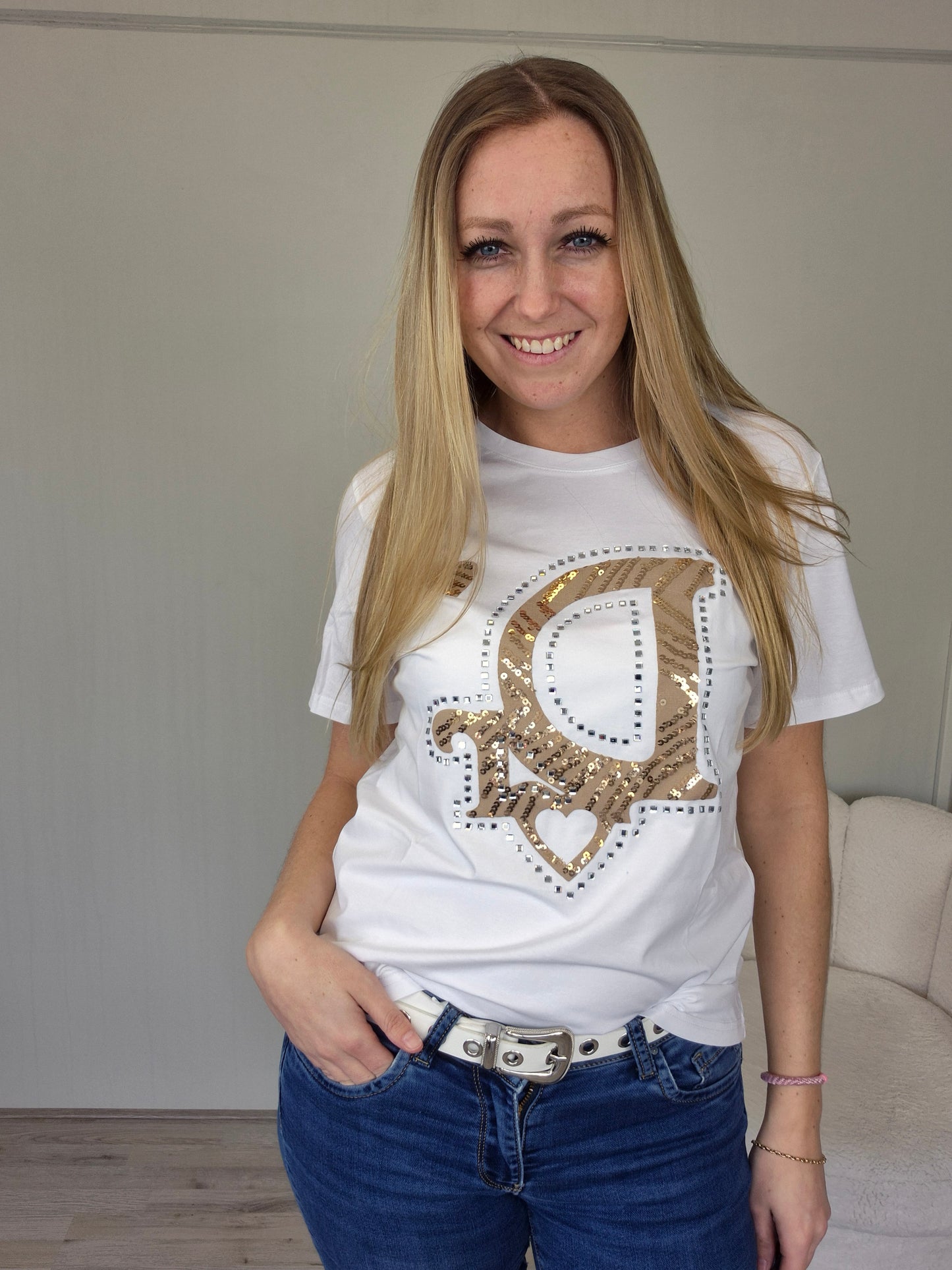 T-shirt D goud - Nancfashion