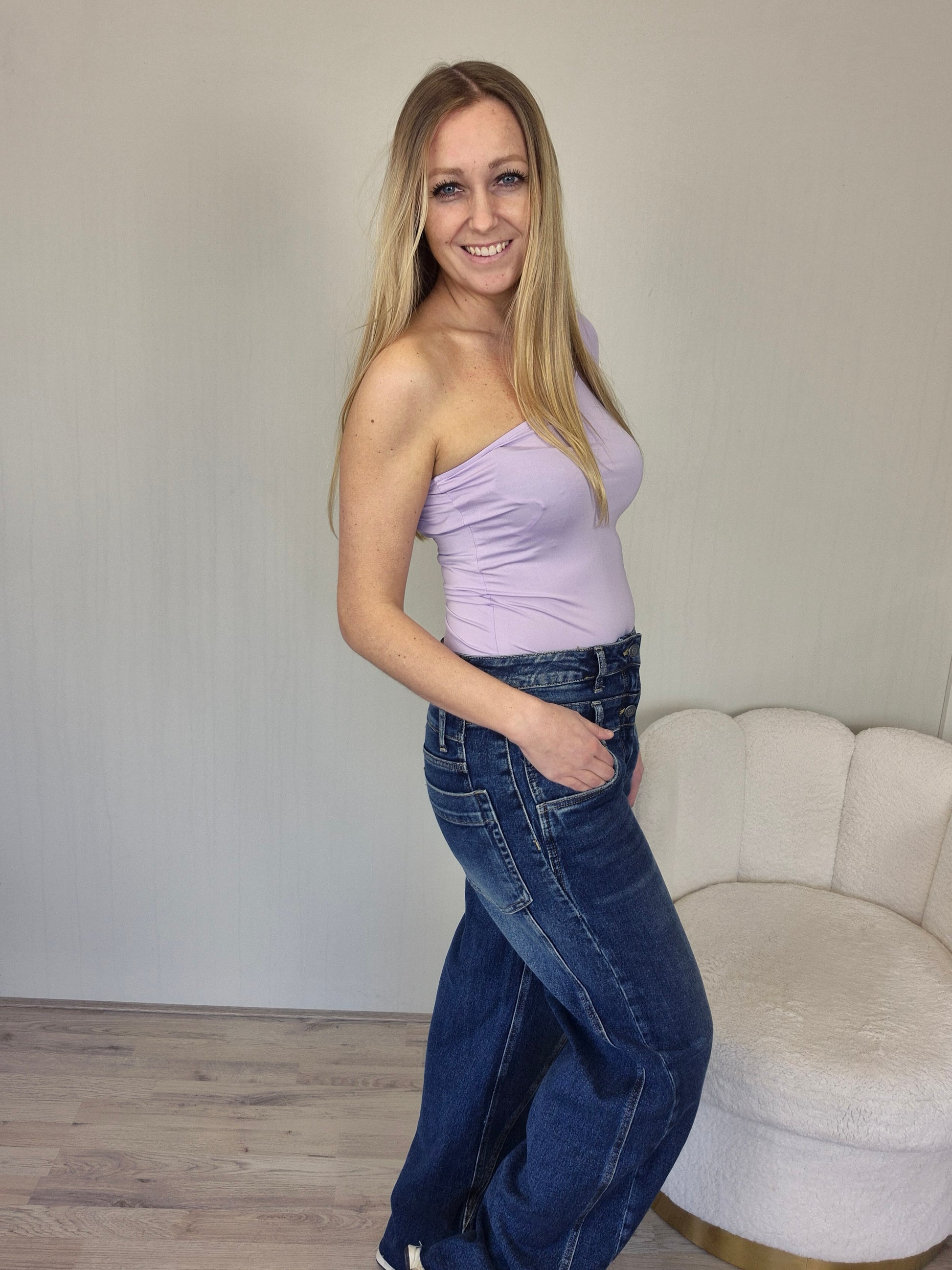Body by swan 1 mouw lila - Nancfashion