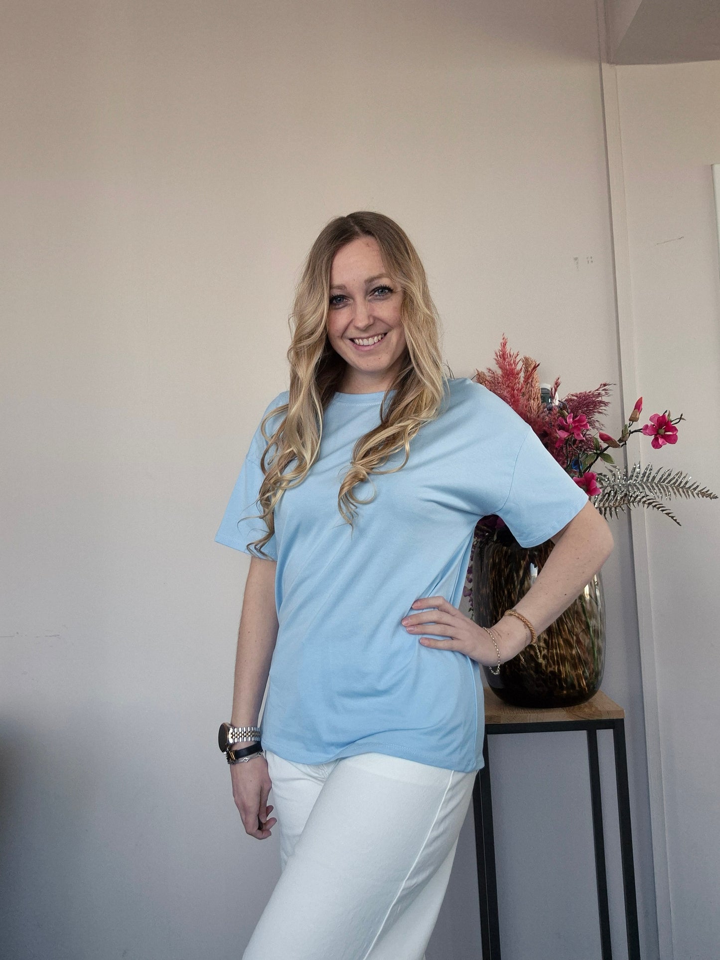 T-shirt New York Blauw - Nancfashion