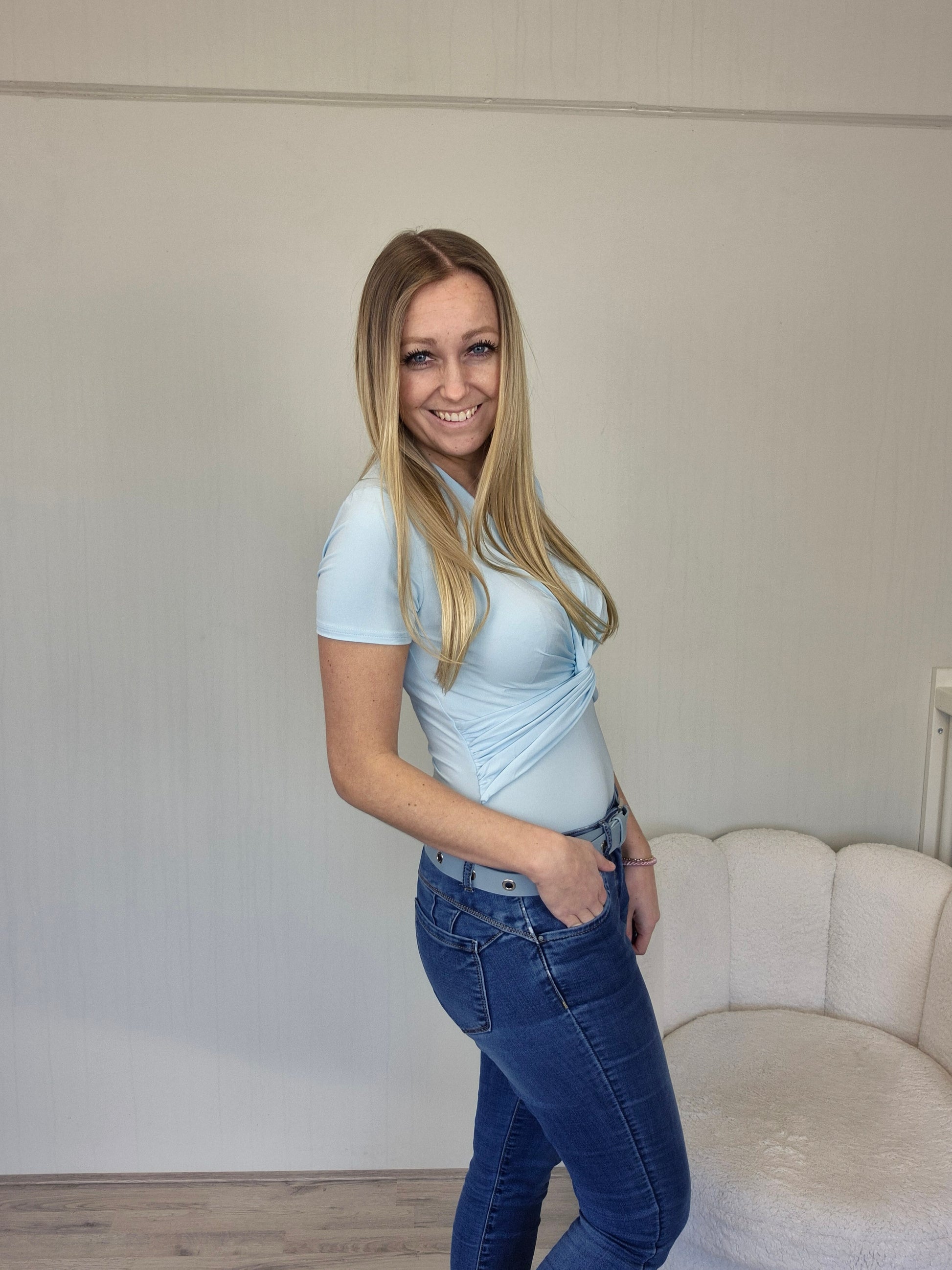 Body by swan knoop licht blauw HS8673 - Nancfashion