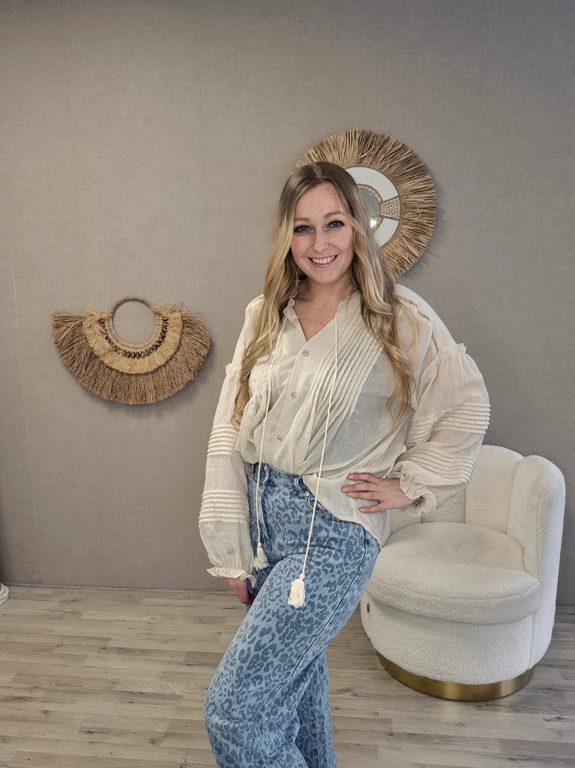 Blouse ibiza beige - Nancfashion