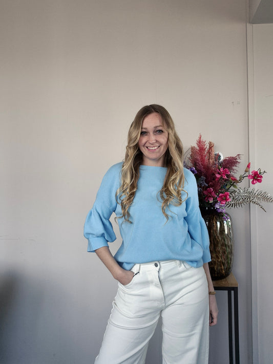 Top Pof Blauw - Nancfashion