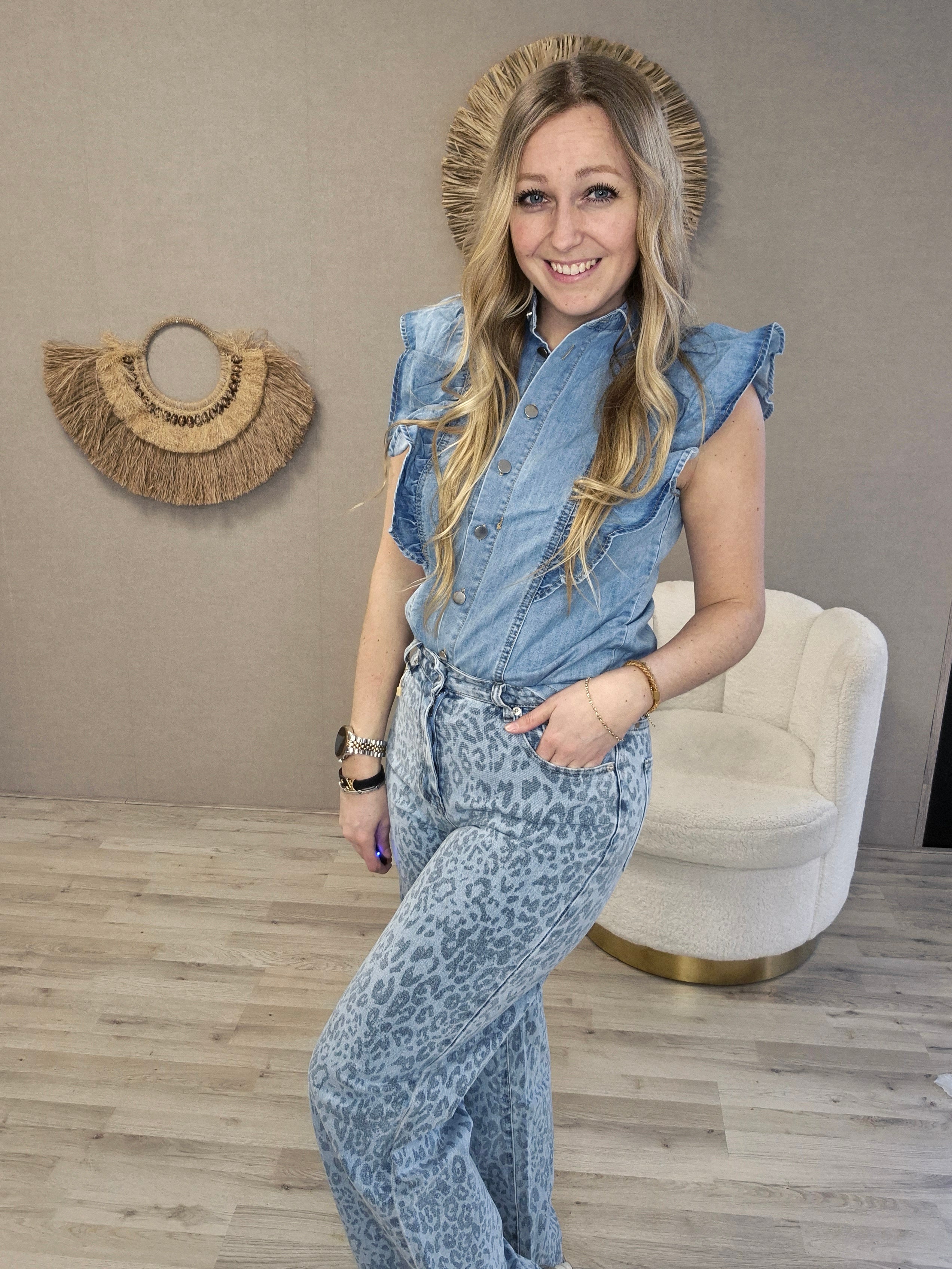 Spijker blouse - Nancfashion