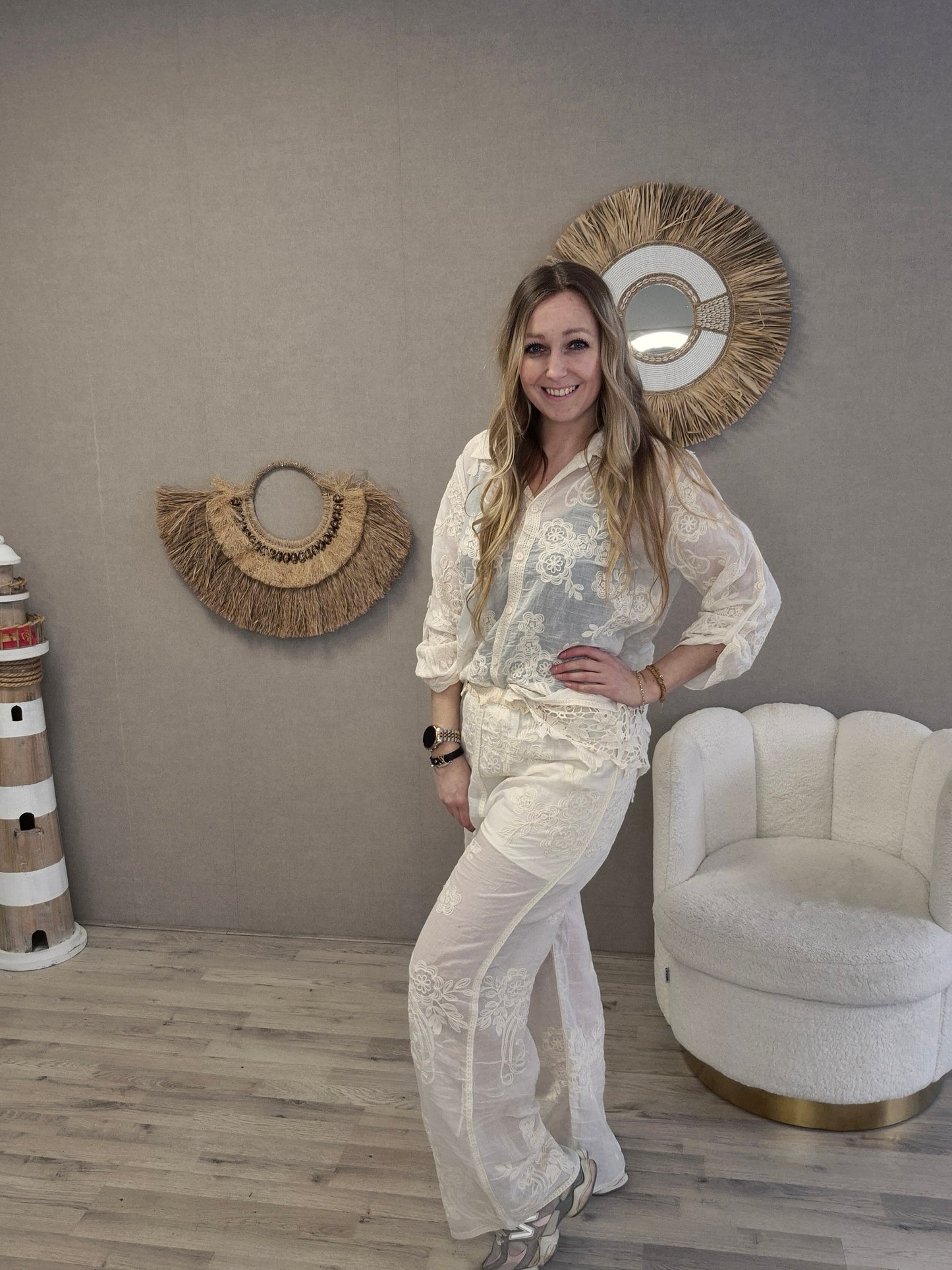 Ibiza Broek beige - Nancfashion