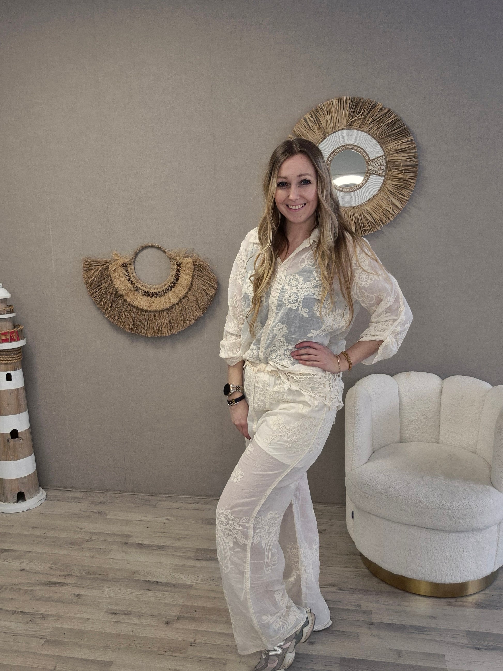 Ibiza Broek beige - Nancfashion