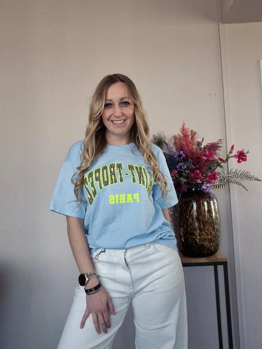 T-shirt Saint Tropez Blauw - Nancfashion