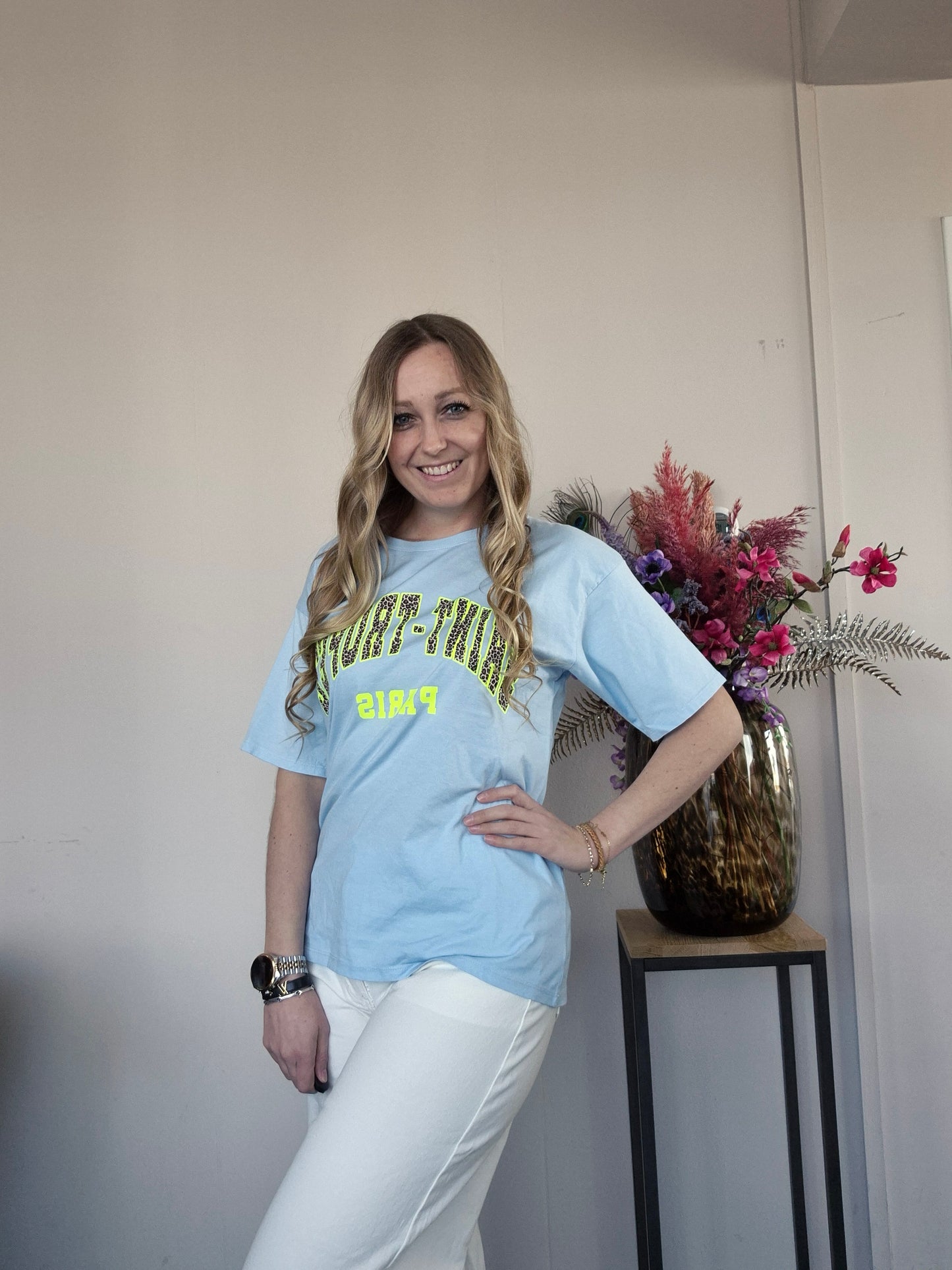 T-shirt Saint Tropez Blauw - Nancfashion