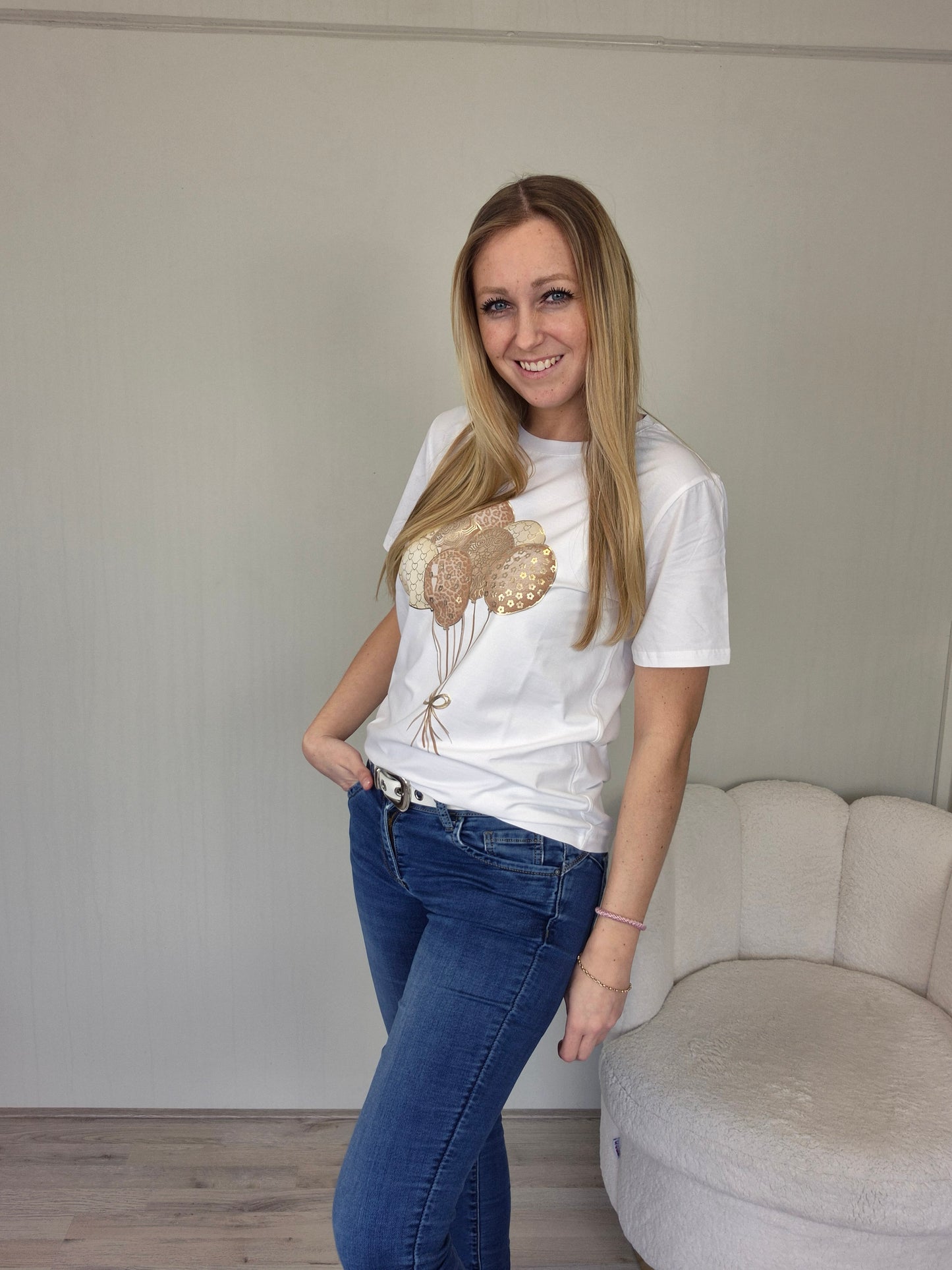 T-shirt ballon beige - Nancfashion