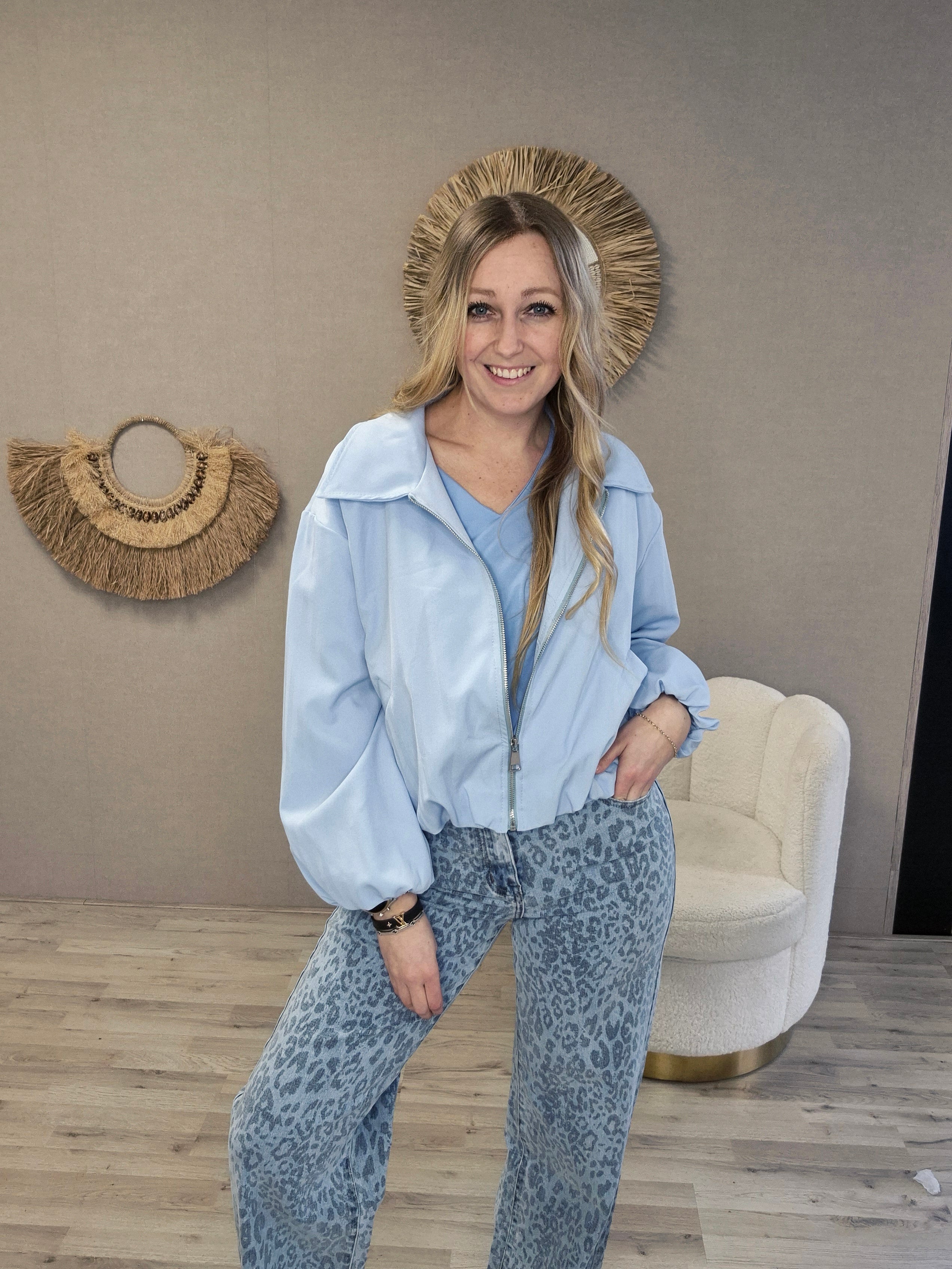 Bomber jack blauw - Nancfashion
