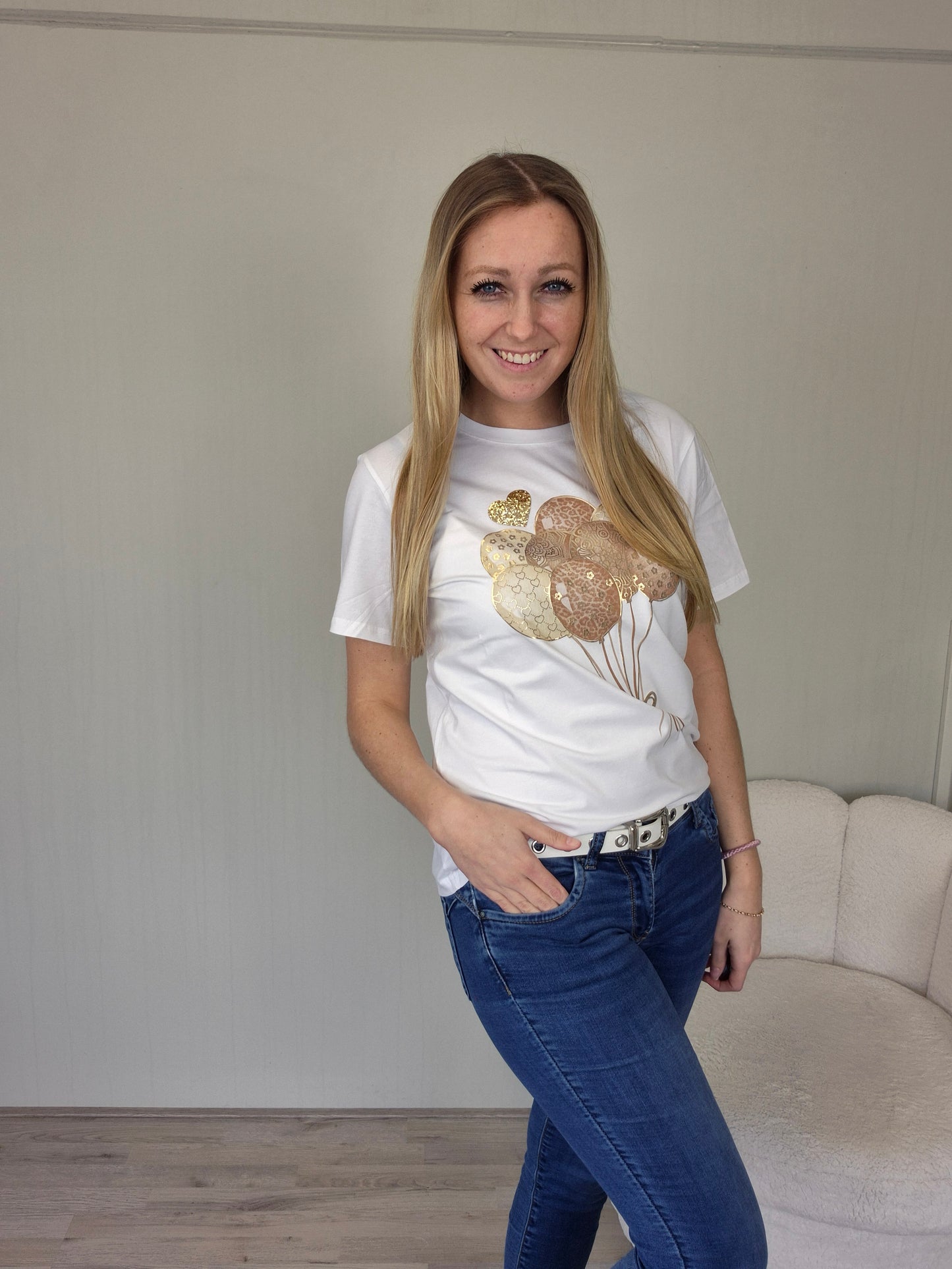 T-shirt ballon beige - Nancfashion