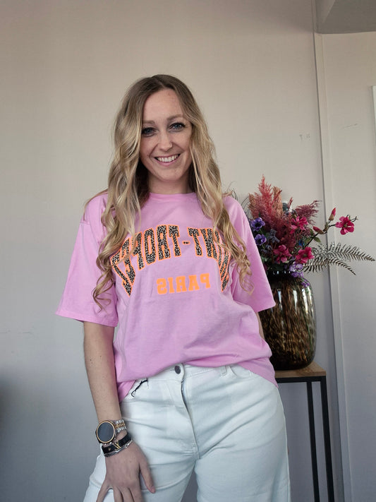 T-shirt Saint Tropez Roze - Nancfashion