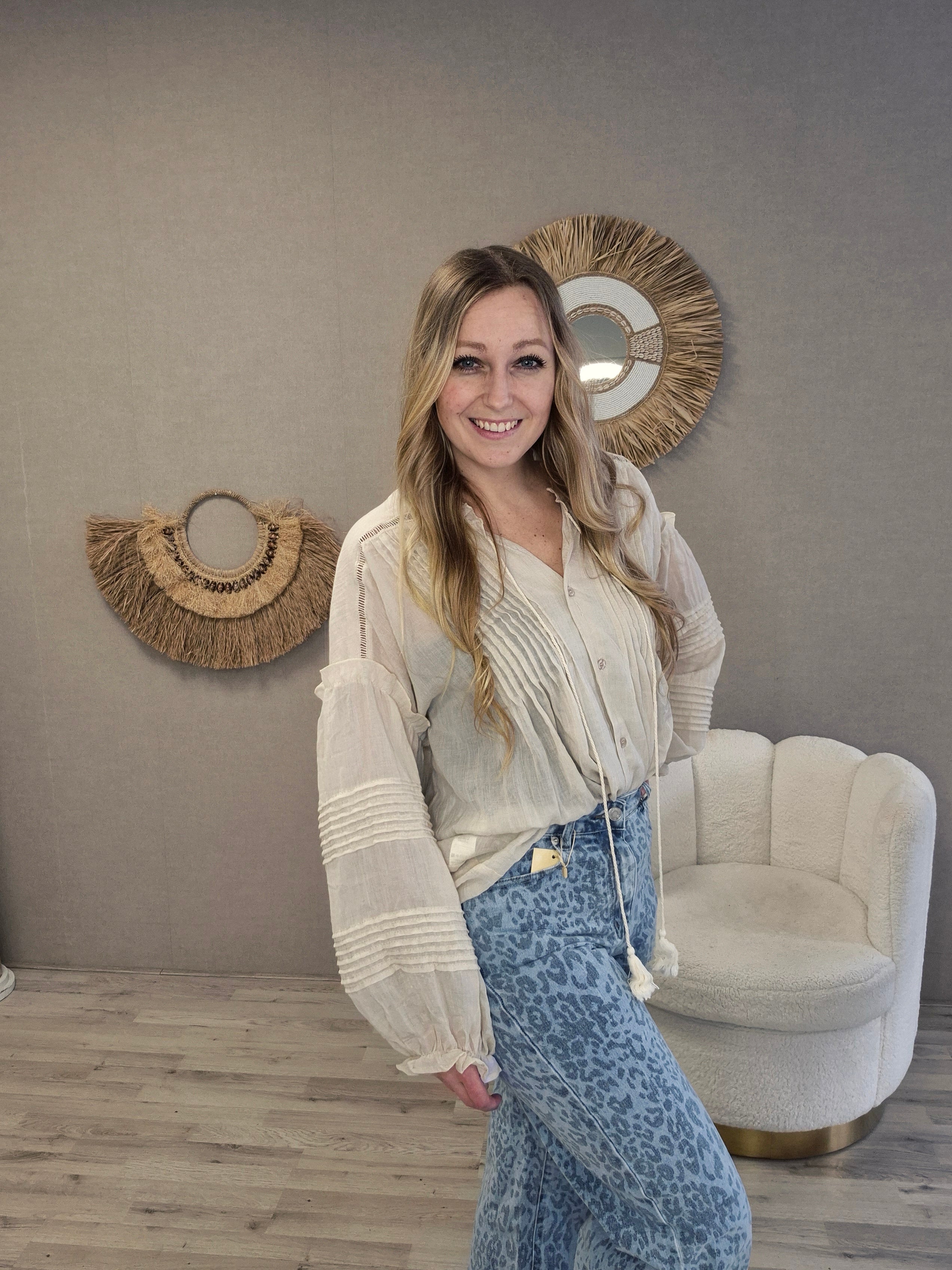 Blouse ibiza beige - Nancfashion
