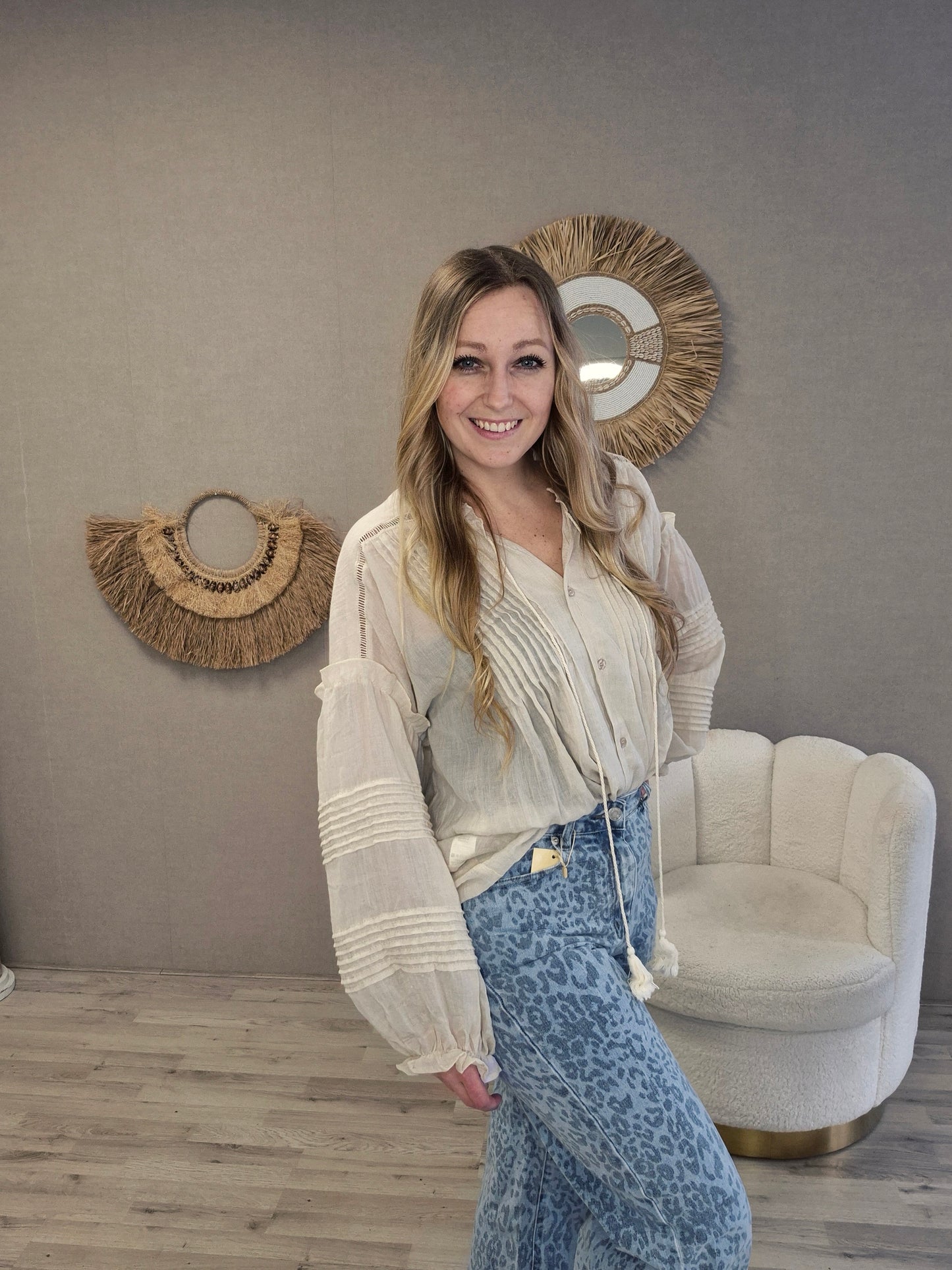 Blouse ibiza beige - Nancfashion