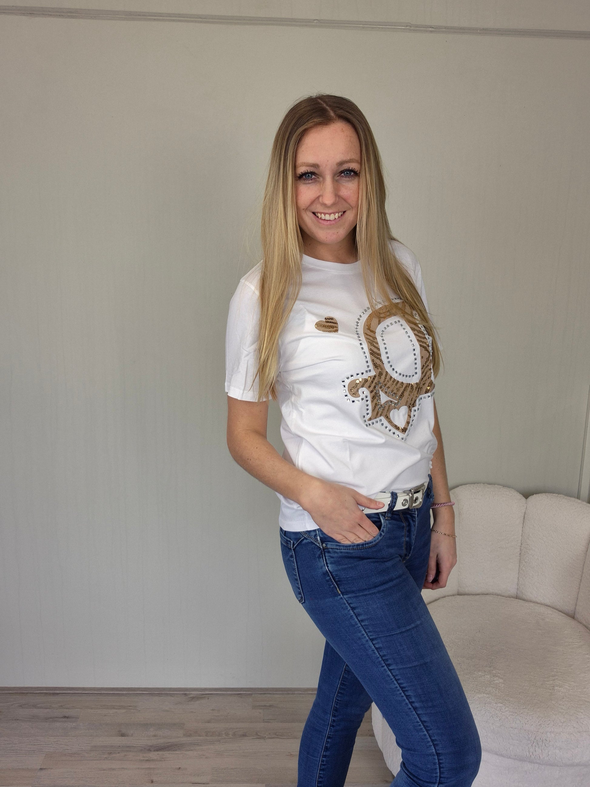 T-shirt D goud - Nancfashion