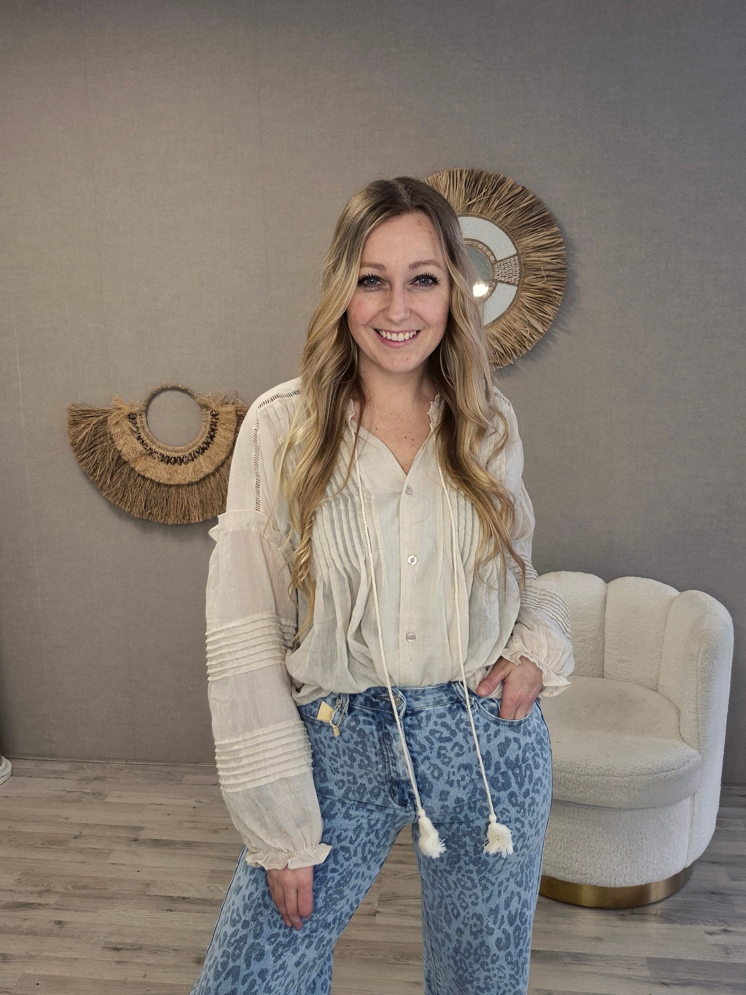 Blouse ibiza beige - Nancfashion