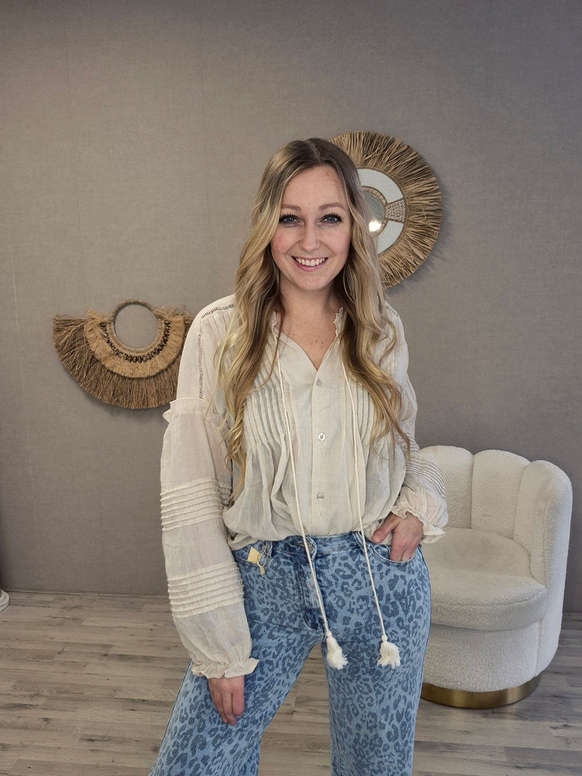Blouse ibiza beige - Nancfashion