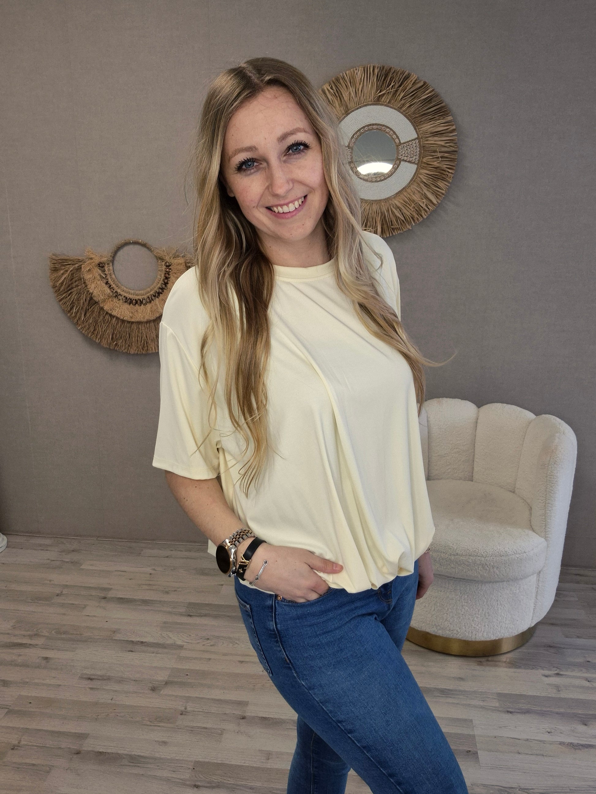 Shirt Mooij Geel - Nancfashion